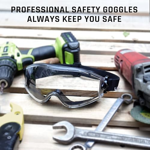 Miniatura 6 de UKNOW Gafas de seguridad para usar sobre gafas  Lente transparente antivaho  Protección ocular certificada ANSI Z87.1 para trabajo de laboratorio,