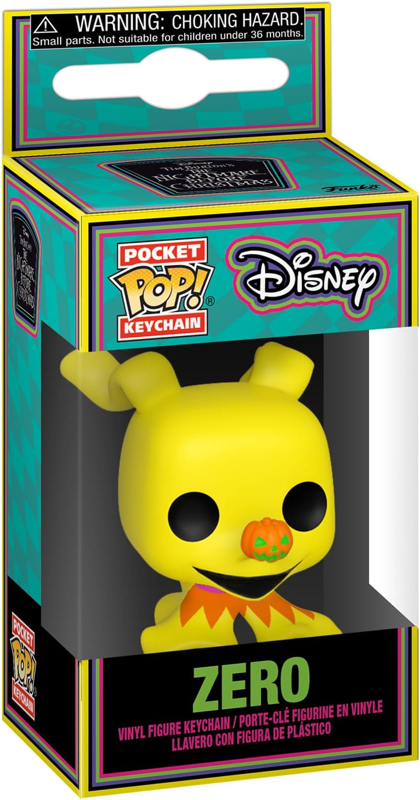 Funko Pop! Keychain: The Nightmare Before Christmas - Zero (Blacklight)