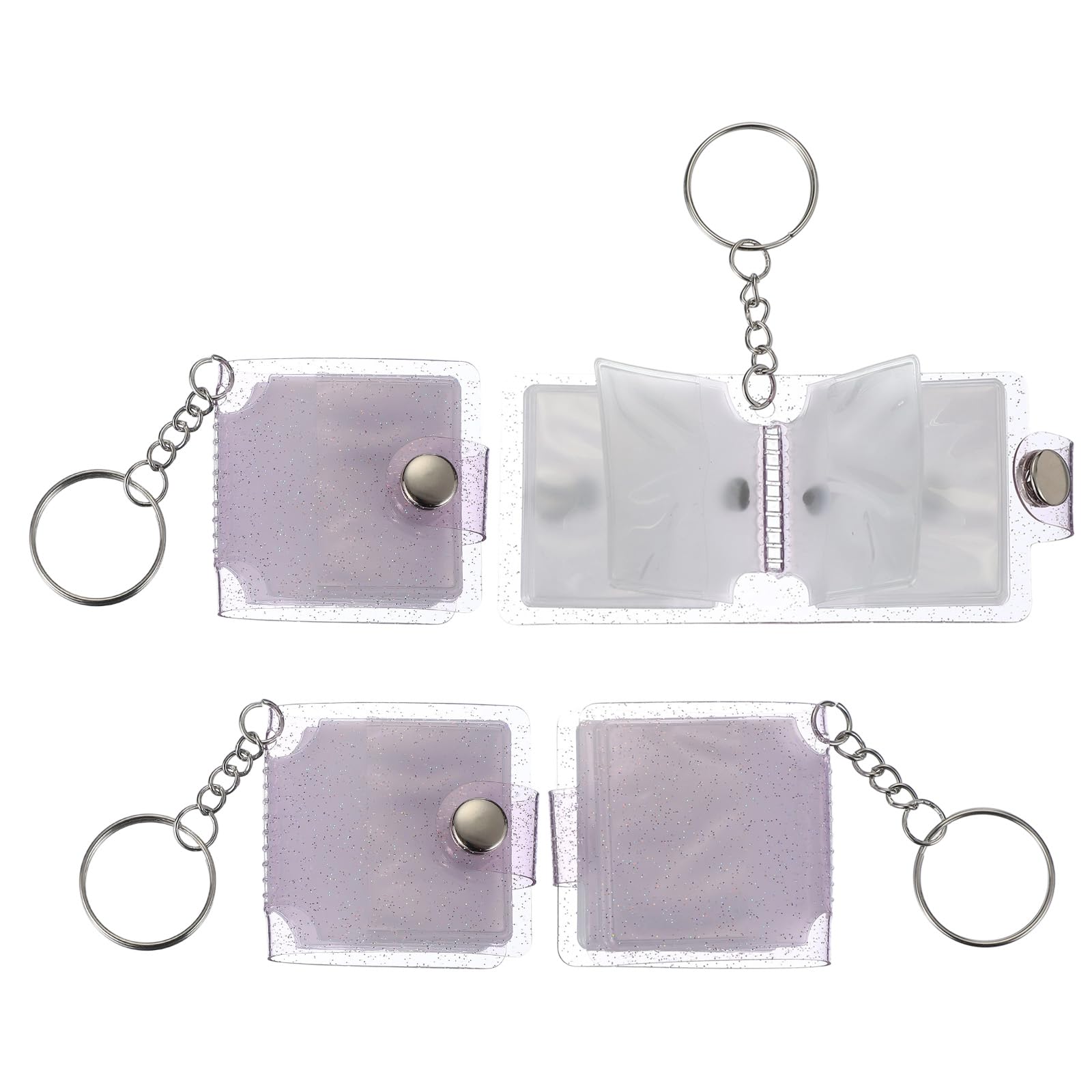 Mini album photo pour protéger vos photos contre les rayures avec porte-clés en PVC violet