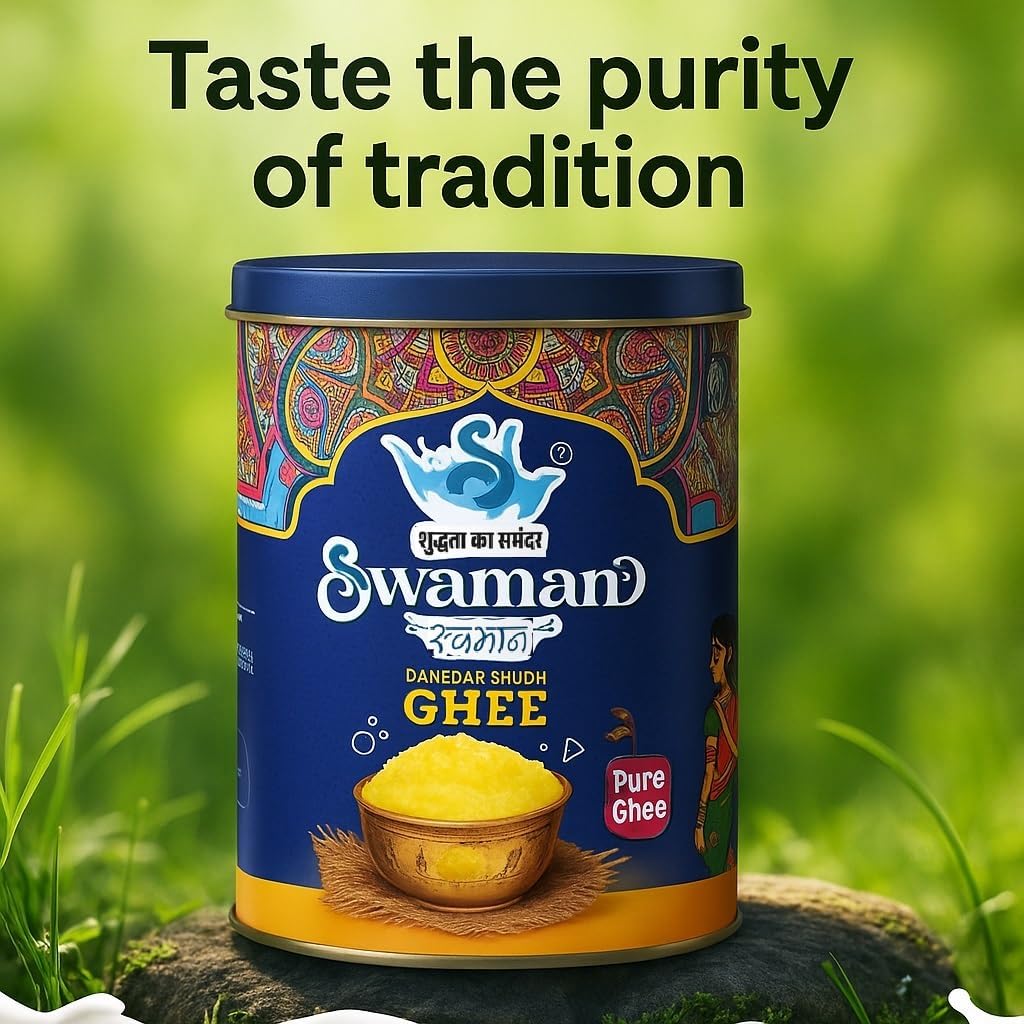 Swaman Pure Buffalo Danedar Shudh Ghee 1 ltr pack 1