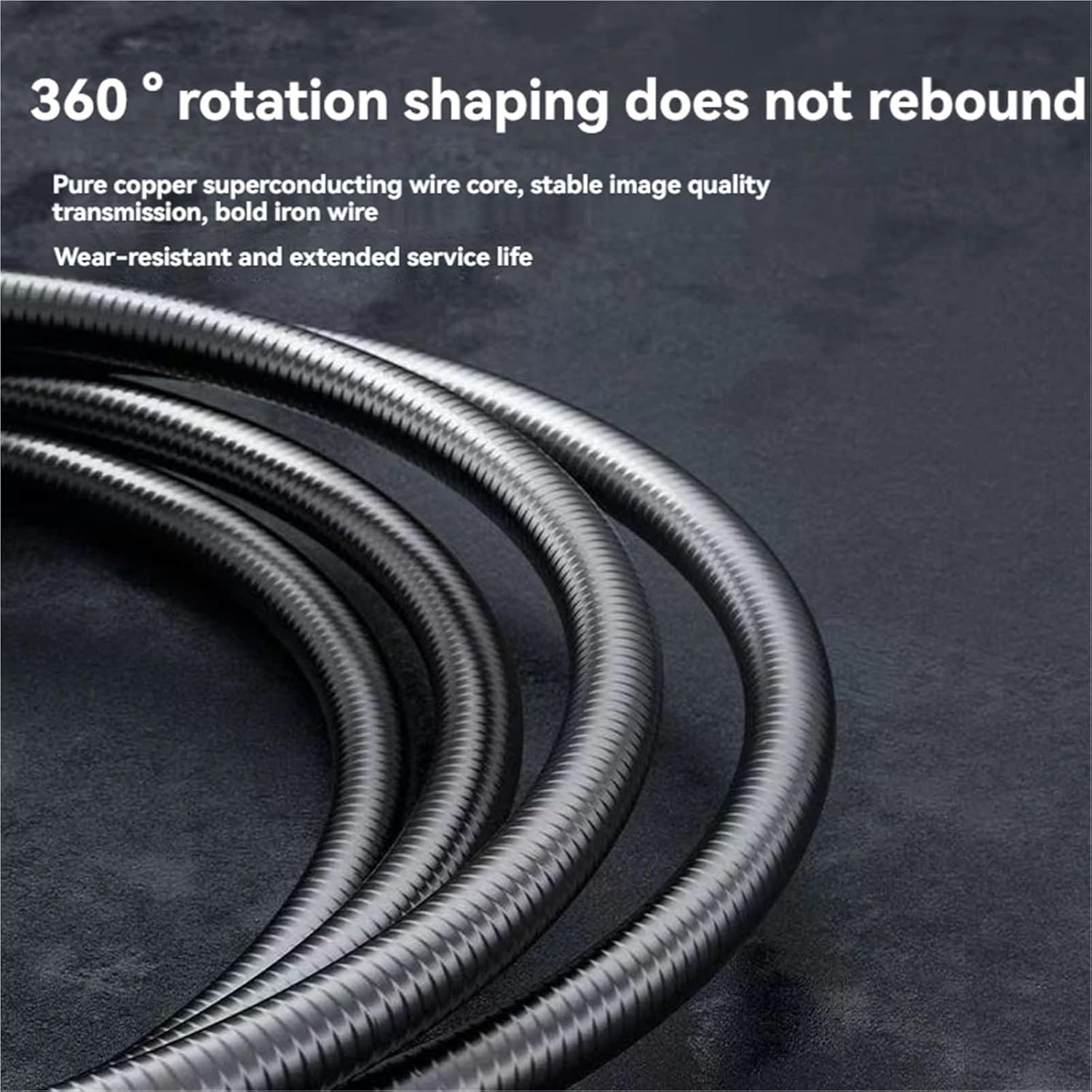 8/6/3.9mm Two-Way 360 ° Rotating1080P HD Waterproof Industrial Endoscope Automotive Maintenance Borescope(6mm Dual Lens 1m)