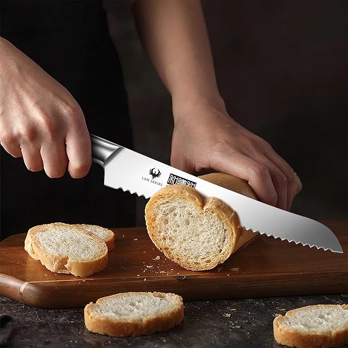 Set Cuchillos Cocina 5 Piezas Acero al Carbón Madera miniatura 6