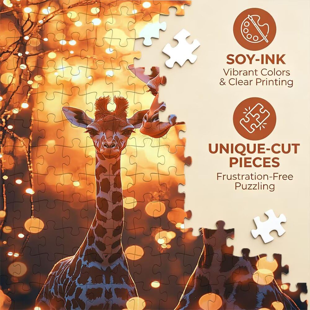 Puzzle 4000 sztuk, pomarańczowy jeleń puzzle dla dorosłych 4000, drewniane puzzle, klasyczne gry edukacyjne, niemożliwe wyzwanie, gry i zajęcia rodzinne, prezent kreatywny DX0YL1144