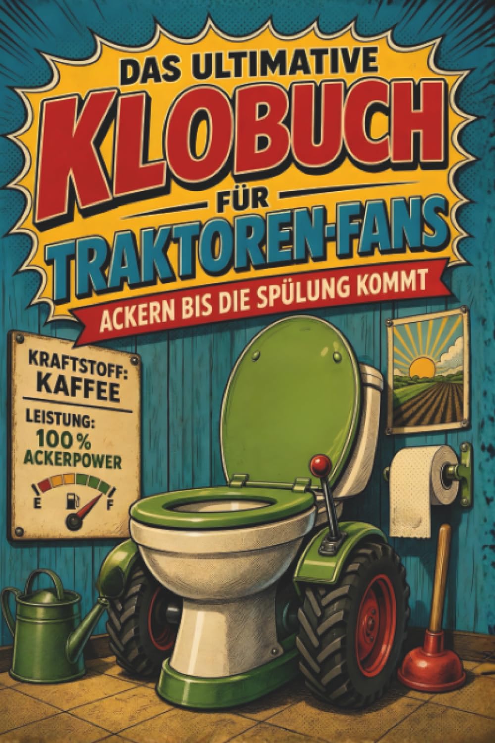 Das ultimative Klobuch für Traktoren-Fans: Ackern bis die Spülung kommt. Lustiges Geschenk für Fans von Traktoren, Landwirtschaft und John Deere