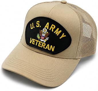 US Army Veteran Patch Mesh Adjustable Baseball Cap