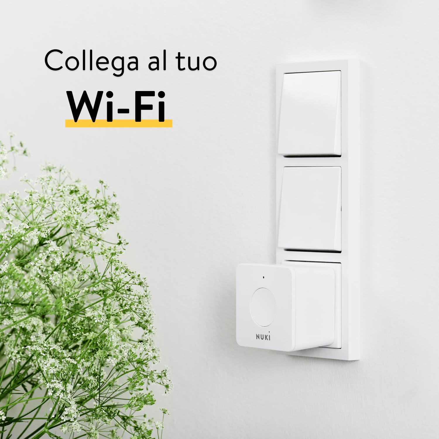 NUKI Bridge, apriporta Automatico con Bluetooth e Wi-Fi, Serratura Elettronica Controllo da remoto, Accessorio Smart per Serratura, per Home Lock, Bianco