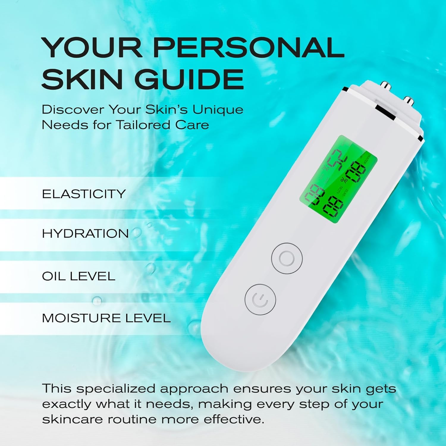 Moniteur d'hydratation, compteur d'hydratation de la peau, moniteur d'hydratation de la peau, moniteur d'huile du visage analyseur d'hydratation de la peau avec écran LCD numérique pour salon de
