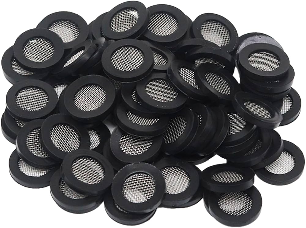 LINYUEARUI 80PCS Stainless Steel & Rubber Screen Hose Washers LINYUEARUI 80PCS Stainless Steel & Rubber Screen Hose Washers