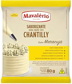 CONFEITARIA SABORIZANTE P/CHANTILLY MARACUJA 80G MAVALÉRIO