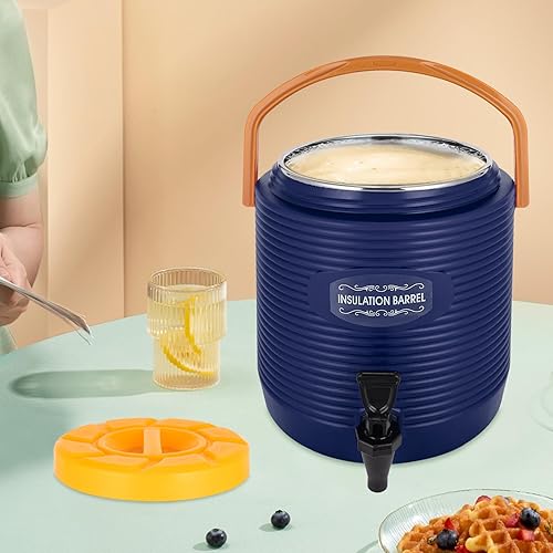 Miniatura 4 de Dispensador de bebidas aislado, dispensador de bebidas calientes de acero inoxidable de 13L3.43 galones, dispensador portátil de bebidas frías y