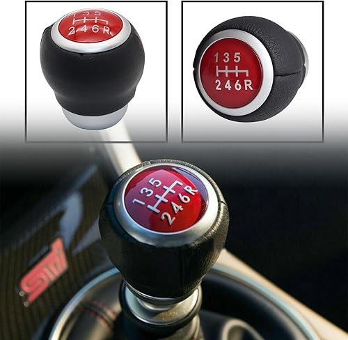 Miniatura 2 de NLQR Pomo de palanca de cambios de 6 velocidades compatible con Subaru Outback 2009-2019, Impreza Forester 2009-2018, WRX 2012-2018, WRX STI