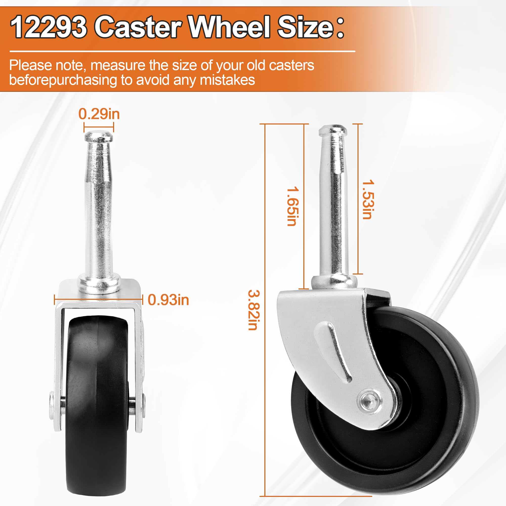 Snapklik.com : 12293 Wet Dry Vacuum Caster Wheel,Compatible
