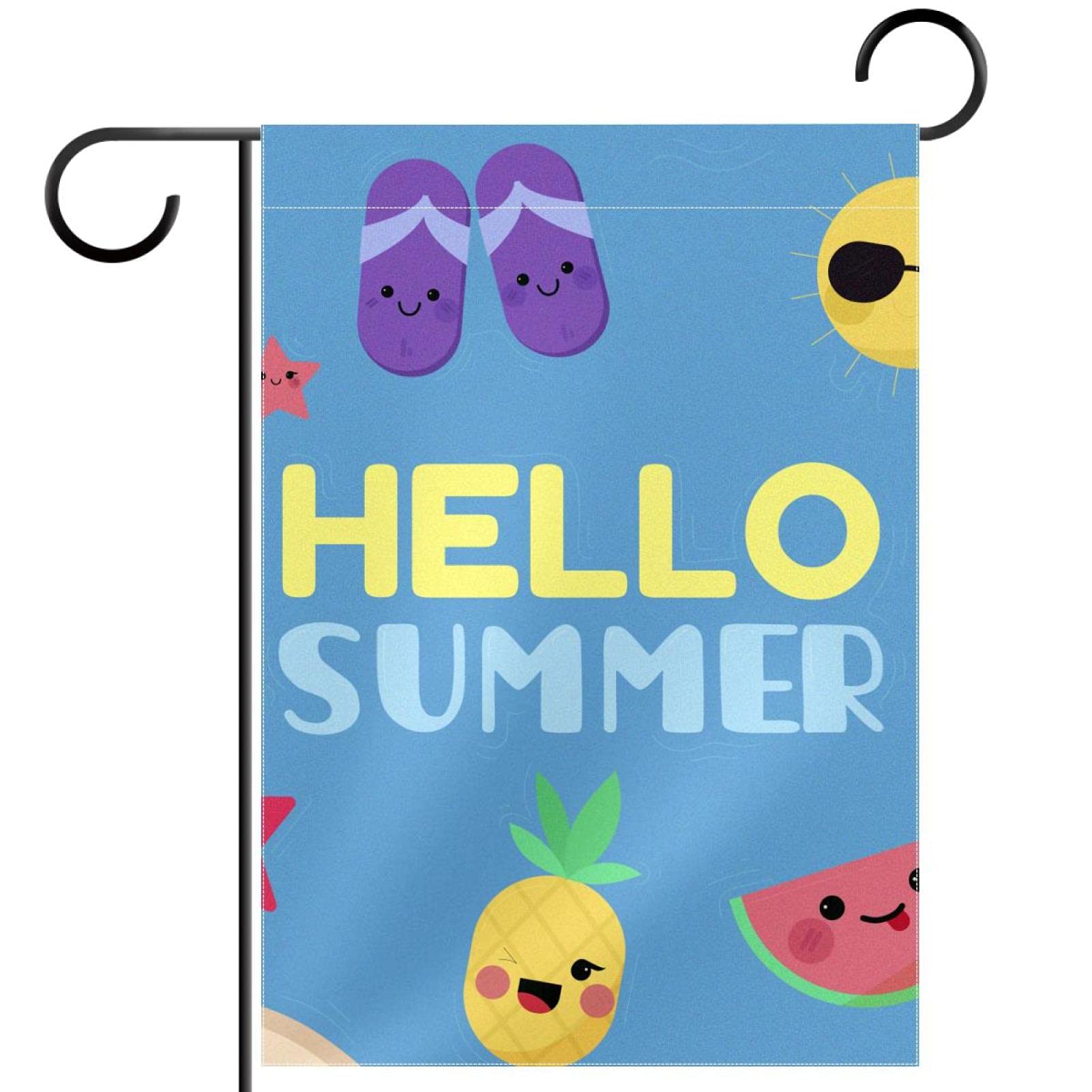 Drapeau ananas Hello Summer pour décorer votre jardin accueillant