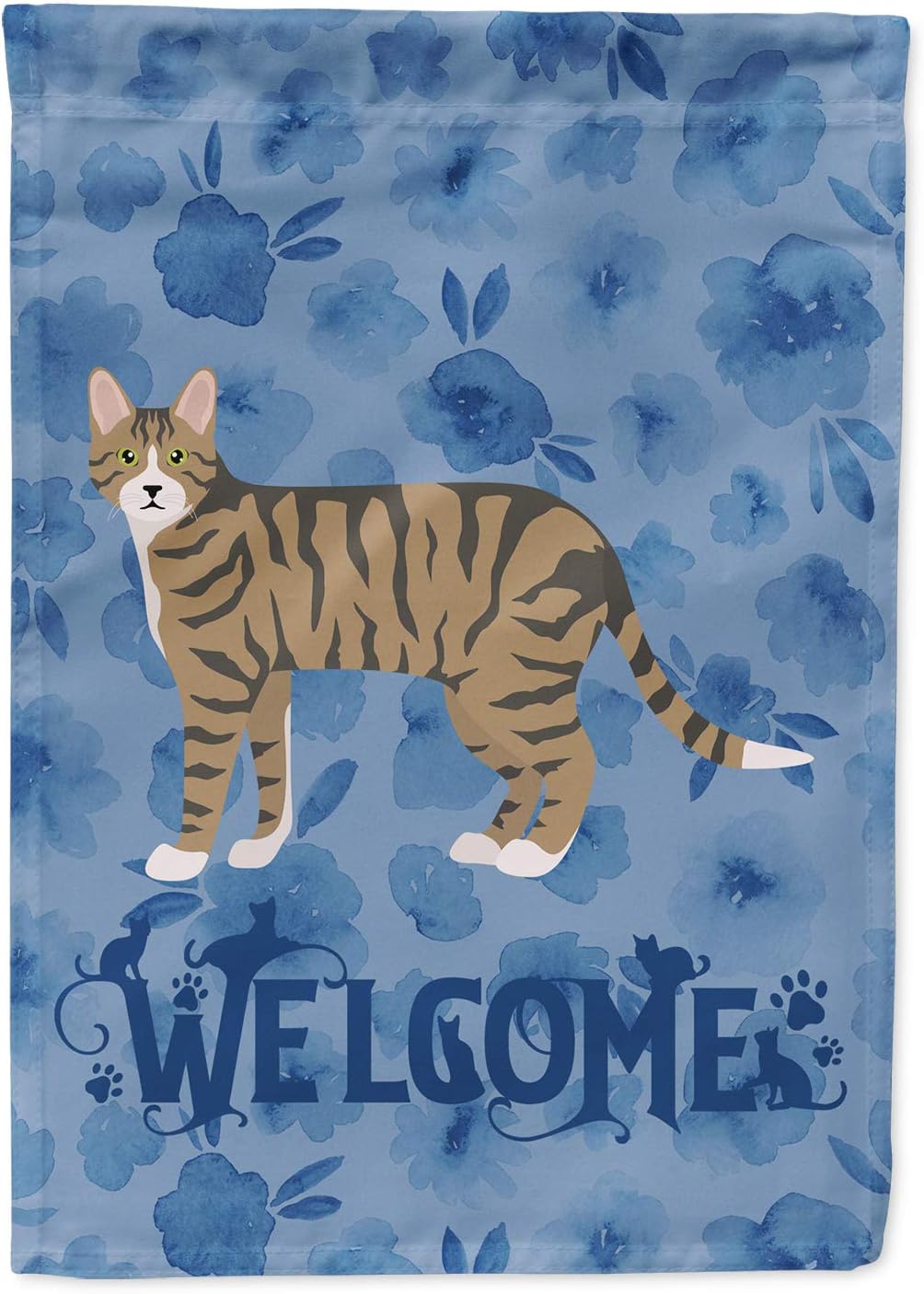 Caroline's Treasures CK4874GF Dragon Li #2 Cat Welcome Garden Flag Mailbox Flag Decorative Yard Flag Banner Outside Patio Artwork Yard Flower Beds, Garden Size, Multicolor