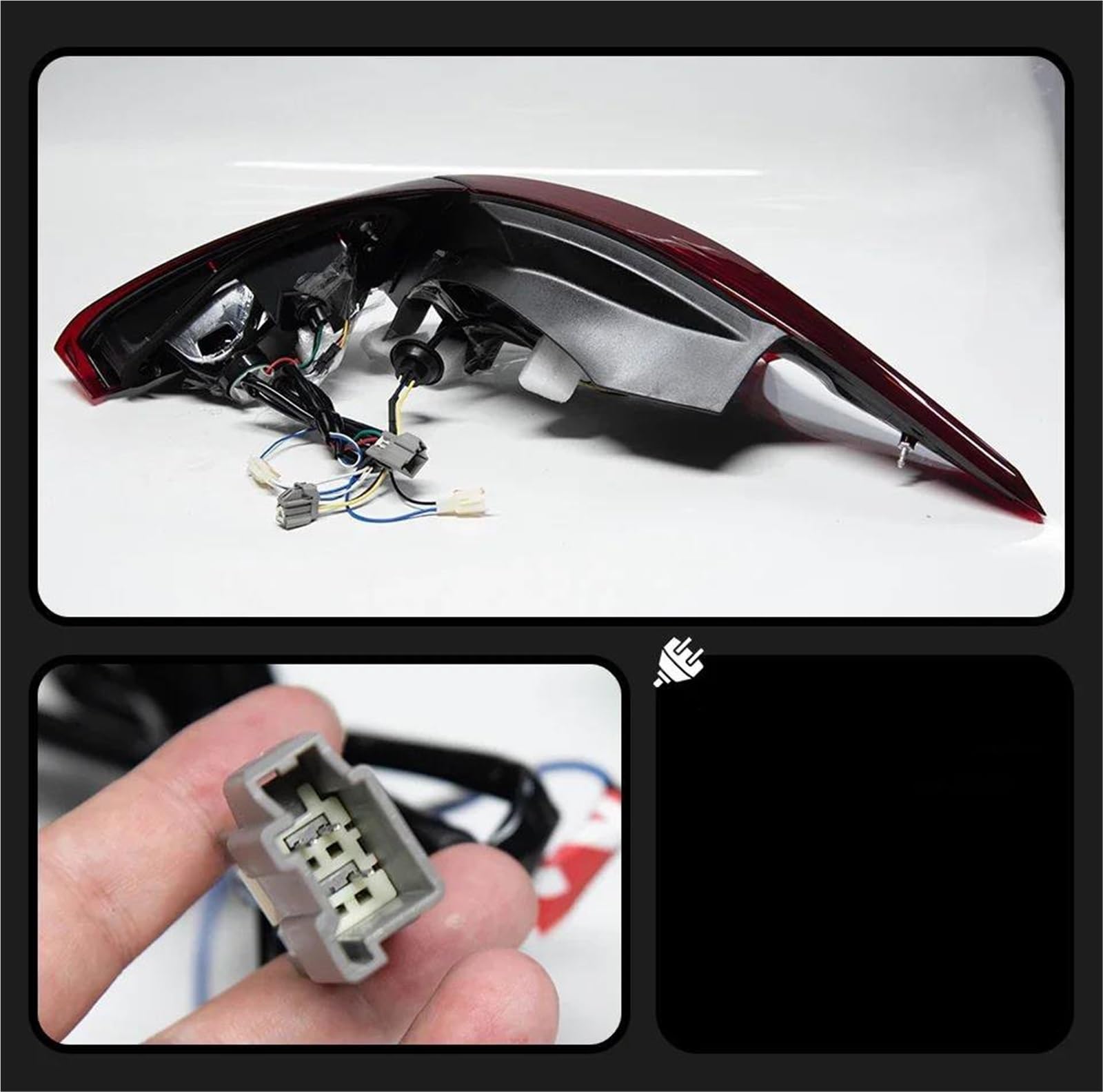 Genérico Fanal Trasero Luces Traseras Para Automóvil Para Ford Para Focus (2012-2014) Para Focus 3 Sedán Accesorios De Luz Trasera DRL Señal Freno Y Marcha Atrás Luz antiniebla trasera