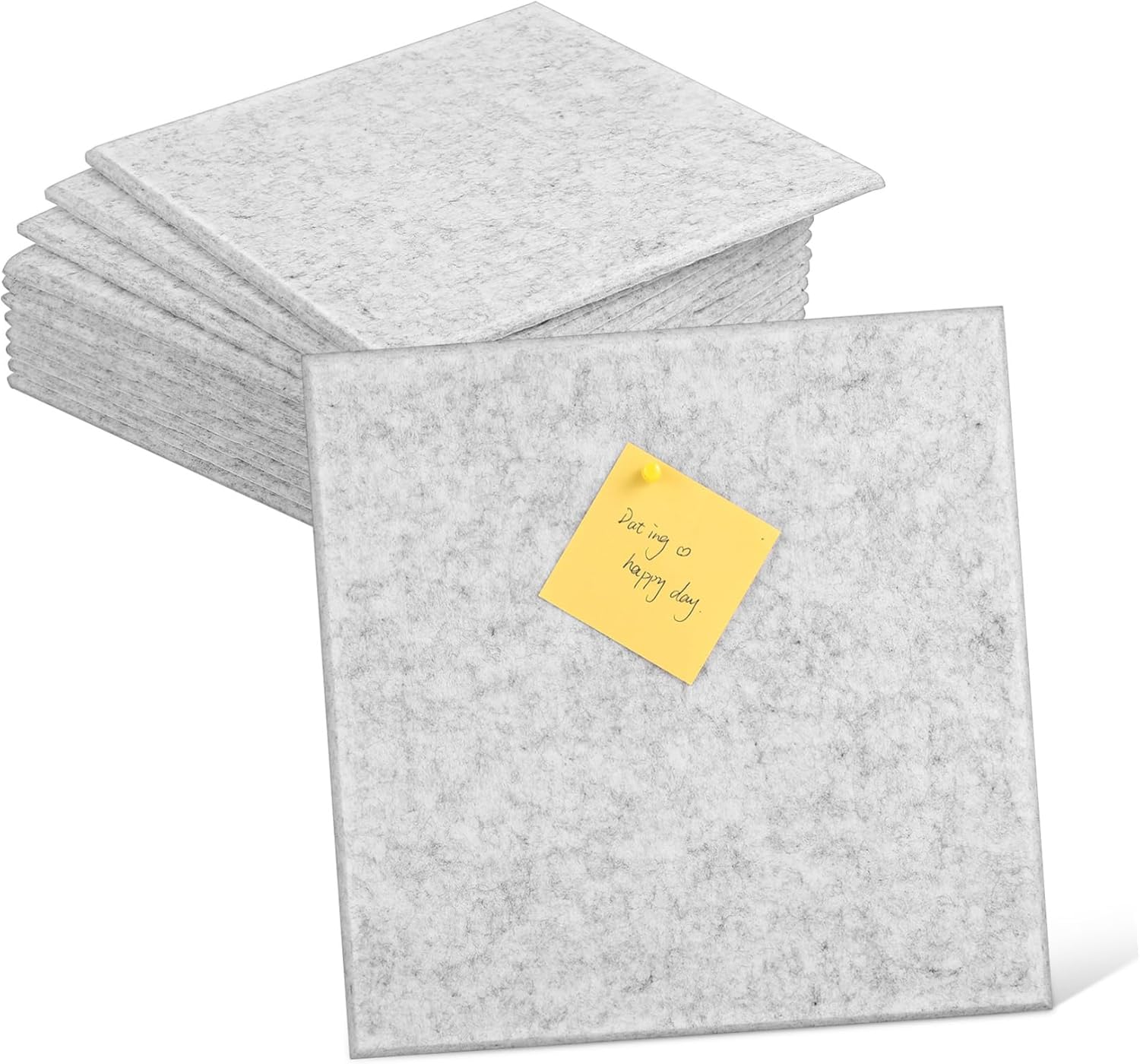 Angoily 12 Pcs Felt Pin Boards with Adhesive Backing Modern Tack Board for Wall Home Office School Sleek Design for Enhanced Aesthetic Appeal