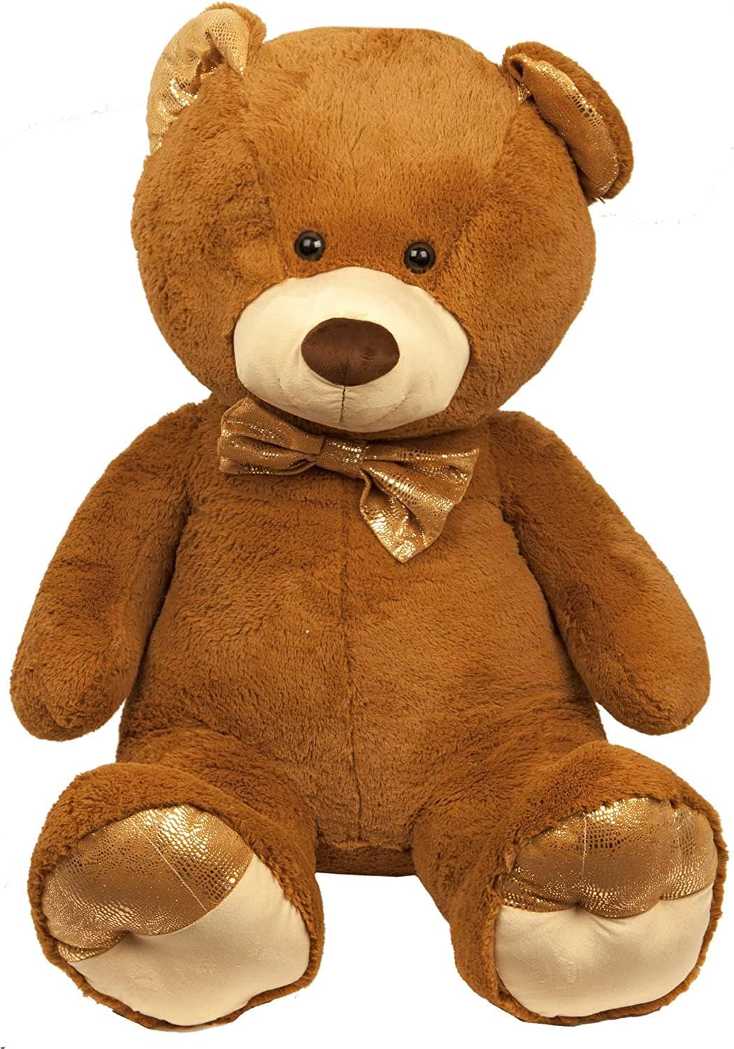PMS VFM - Large Teddy Bear. Golden Paws Cute Plushies Soft Toys (Brown)