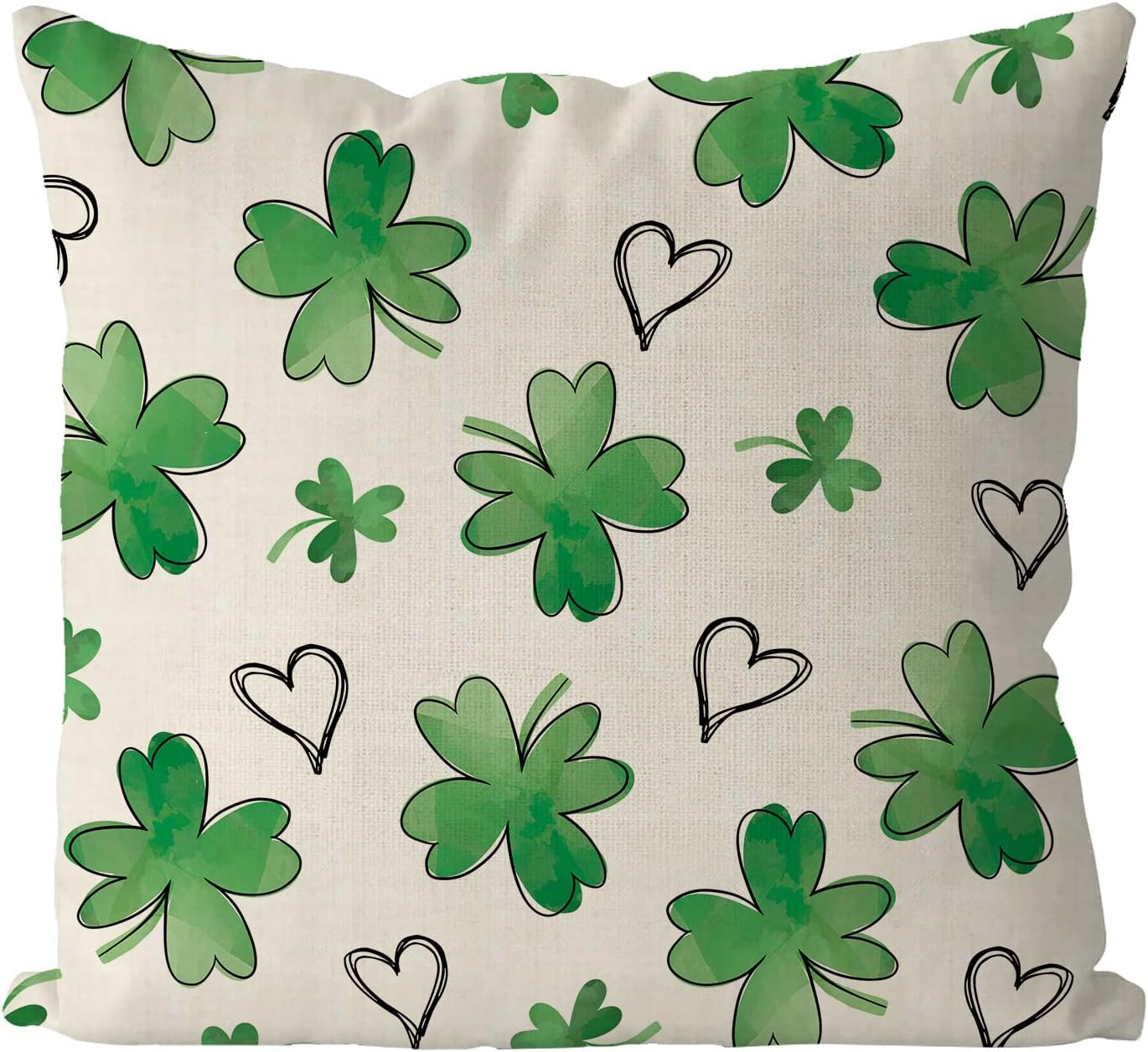 GAGEC St Patricks Day Pillow Covers 16x16 Inch Shamrock