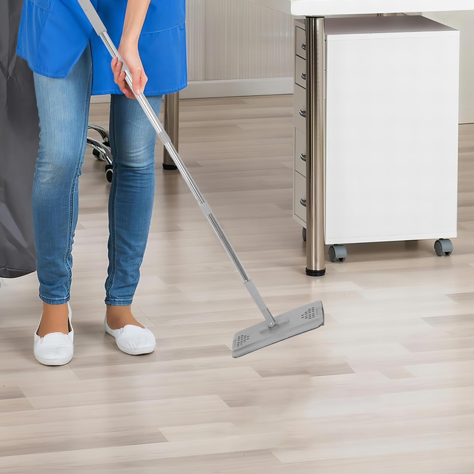 Mop Piatto con Secchio per Pulizia Pavimenti, Uso Domestico