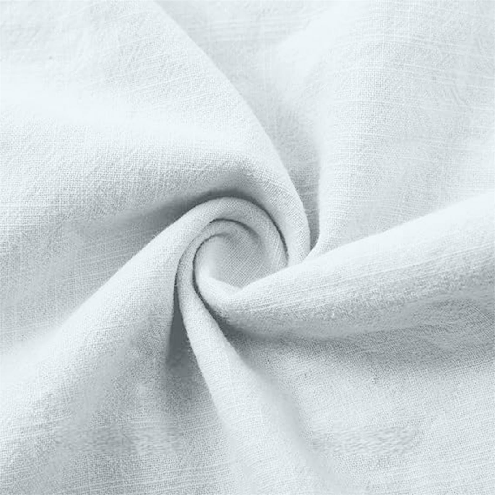 Top da donna in cotone e lino, camicette estive con scollo rotondo e maniche corte, ricamate, stile casual