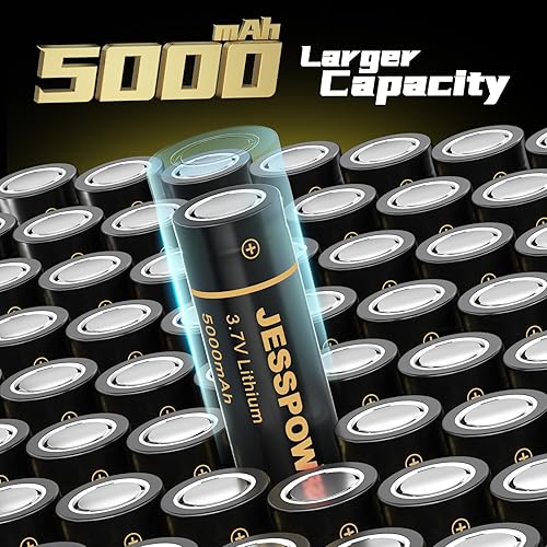 Miniatura 4 de Batería recargable 21700 de 3.7 voltios, batería 21700 5000 mAh plana superior 21700 baterías de iones de litio para linterna, faros, etc. Paquete