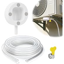 DAMAH Magnetic Window AC Drain Kit, 12Ft Condensate Hose with Funnel Connector, for Window Air Conditioner and Mini Split Units