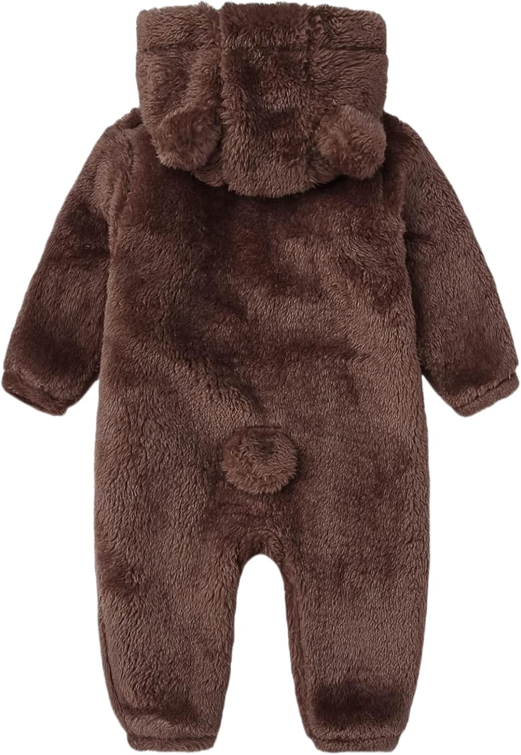 Newborn Winter Romper Fleece Hooded Jumpsuit Snowsuit Warm Outfits Zipper Outwear for Infant - Image 2