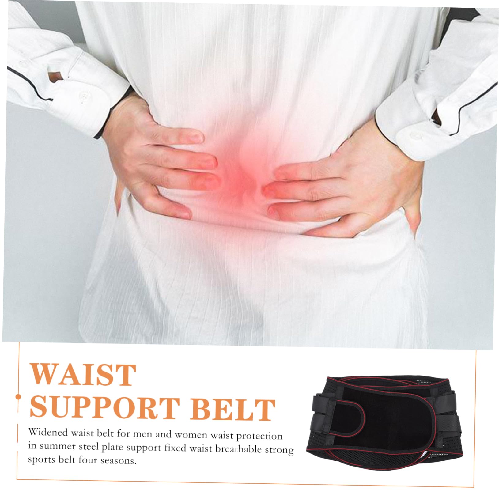 Beavorty Widened Waist Belt for Men Women Breathable Lower Back Brace with Support for Summer Fit for Lumbar Support for All Seasons