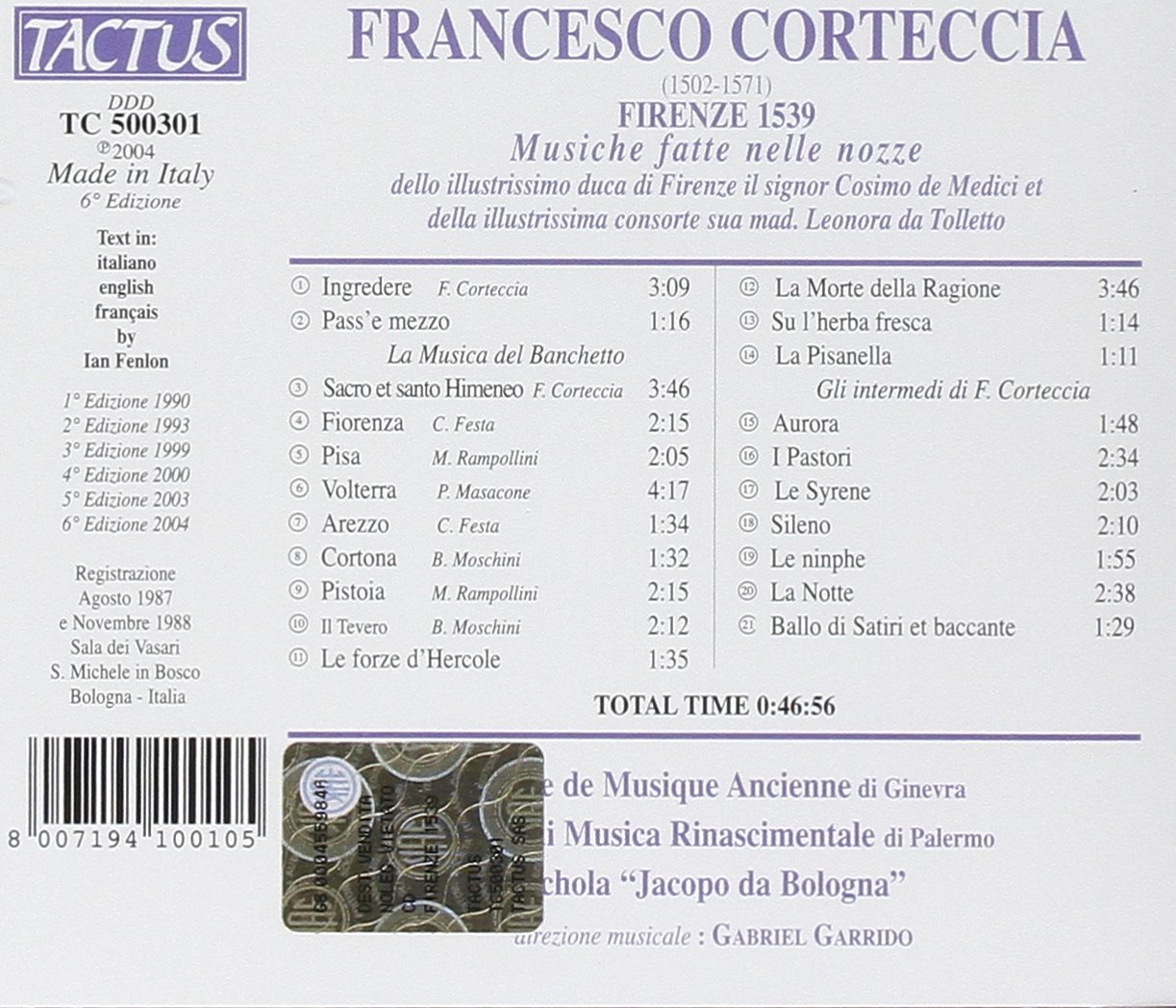 Florenz 1539/Kammermusik