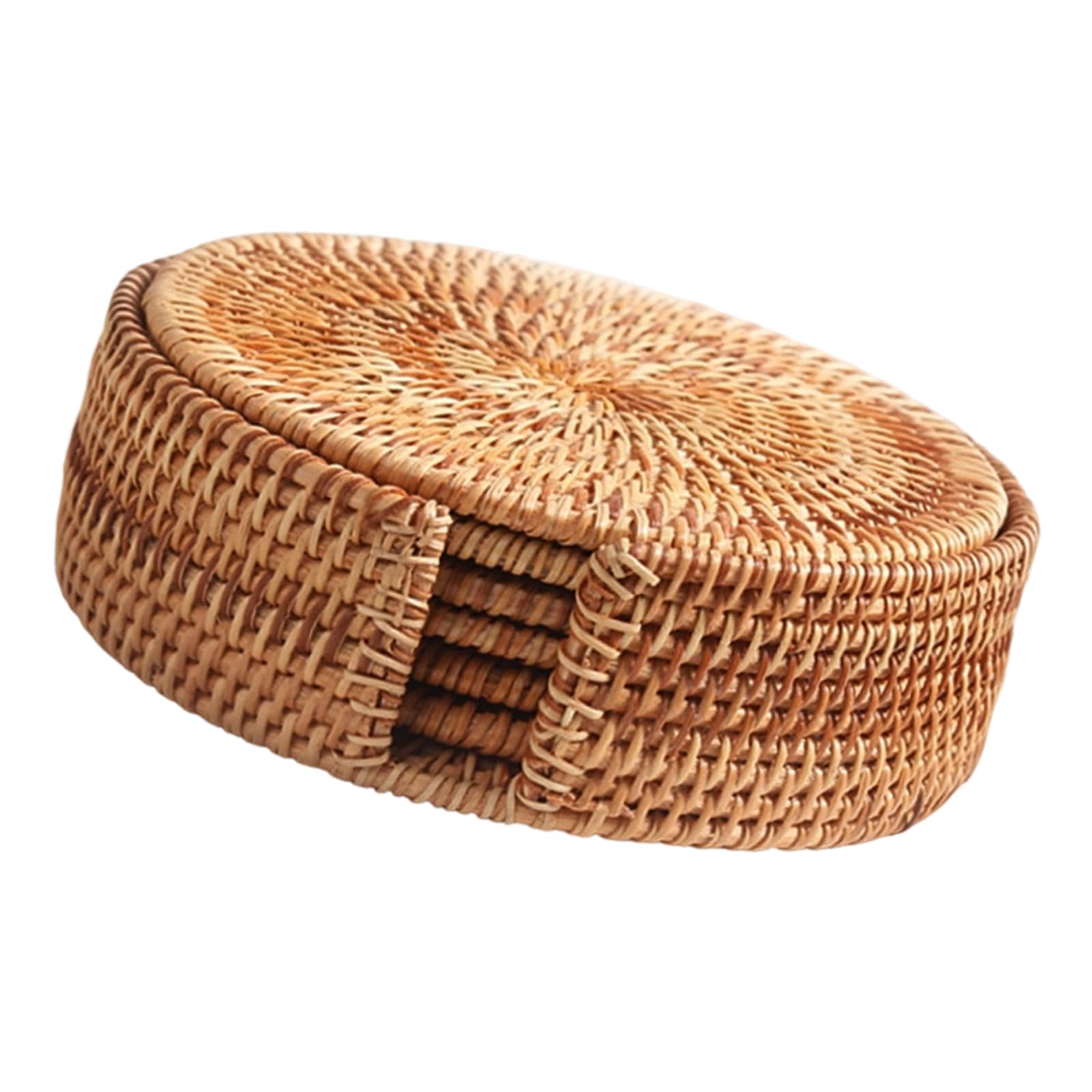 LUCKGONI Coasters For Hot Dishes And Drink Natural Rattan Nonslip Placemat Kitchen Table Protector