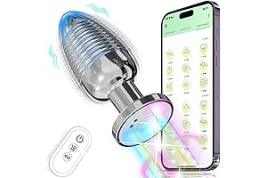 Adult Jewel Anal Plug with Remote Control and Glow in The Dark