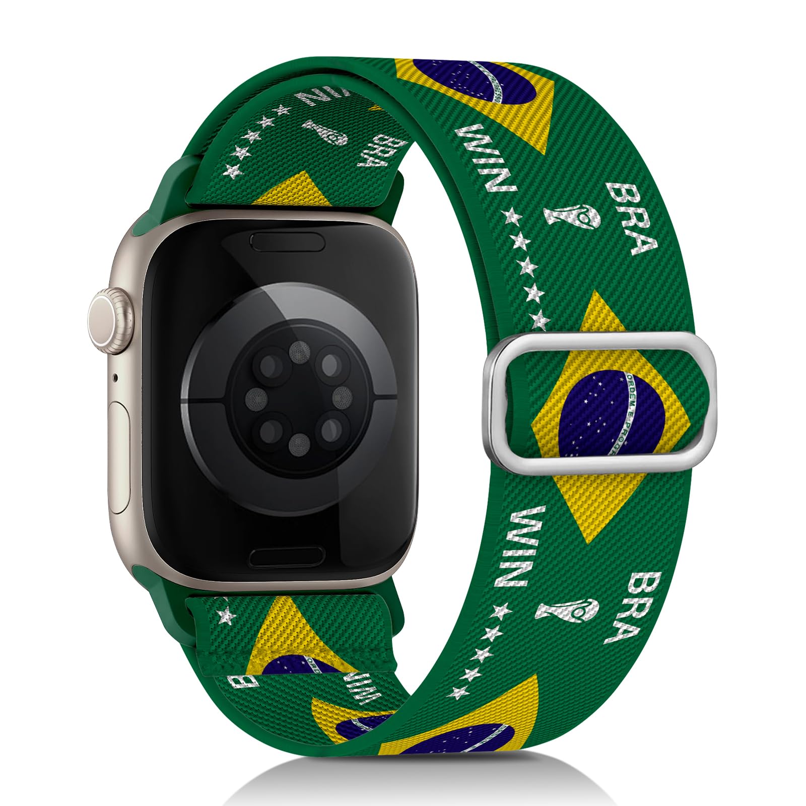 Fußball WM 2026 Flagge Armand Kompatibel mit Apple Watch Armband 38mm 40mm 41mm 42mm für Frauen Männer, Elastische Verstellbares Nylon Armband füriWatch Series 11 10 9 8 7 6 5 4 3 2 1 SE Ultra 3 2