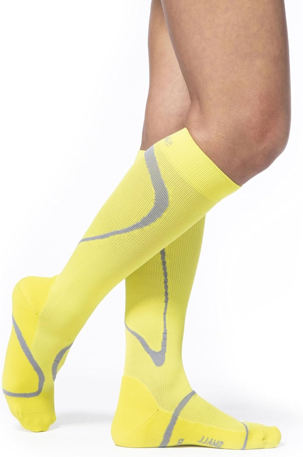 Sigvaris Men’s & Women’s Motion High Tech 412 Closed Toe Calf High Medical Compression Unisex Socks 20-30mmHg - Limeade