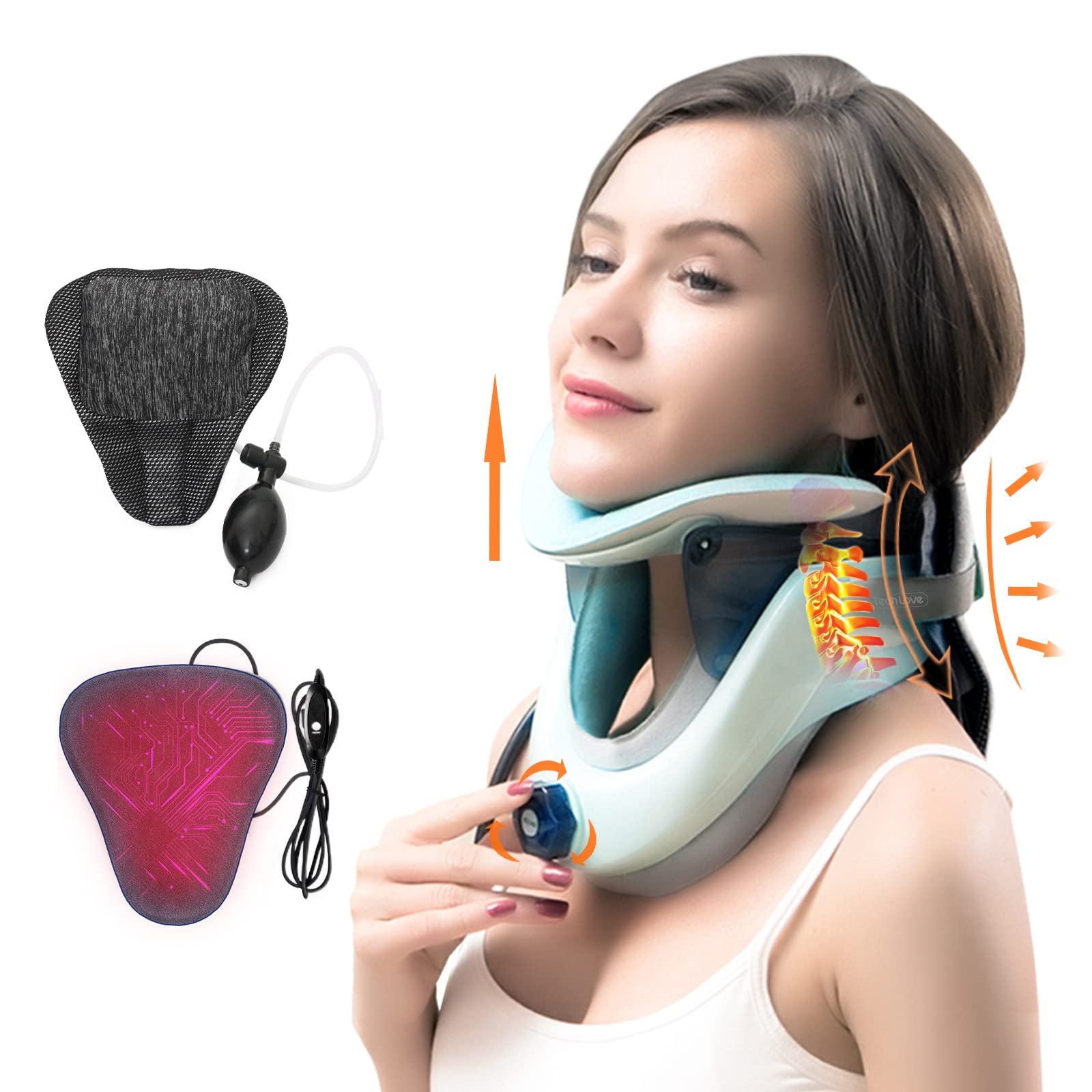Divaricatore Collo Tech Love Con Cuscino - Trazione Cervicale Regolabile Per Dolore Notte E Giorno - Foto 6