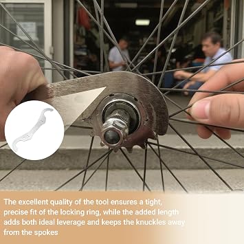 Ziyuan Bicycle Head-Gear Lockring Wrench Fixed Gear Lock Ring Tool | Locking Ring Removal Tool for Mounting & Dismounting External Grooved Locking Rings