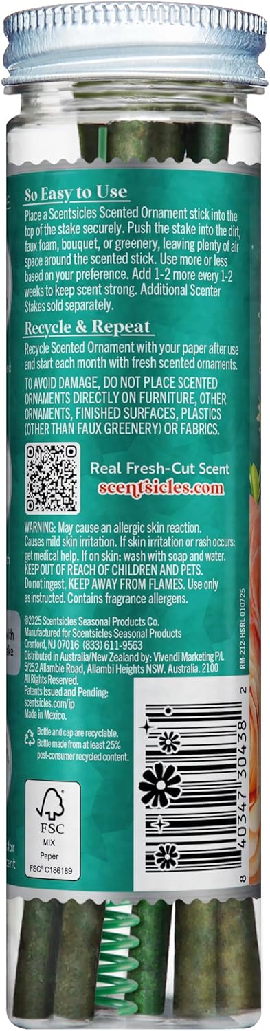 Scentsicles Spring Bundle, One Bottle Each of Sun-Soaked Lavender, Honeysuckle Rose, Lemons n Lilies and Berry Vines & Wildflowers Scented Sticks (6 Sticks per Bottle)