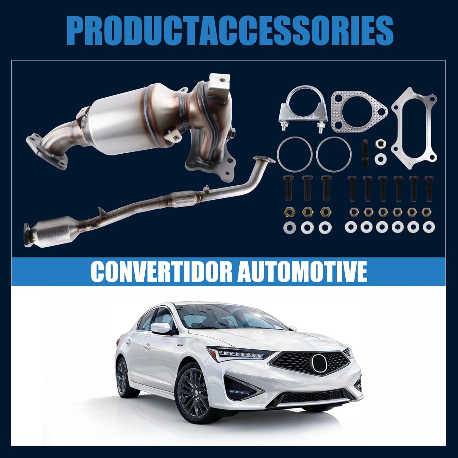 Catalytic Converter Compatible with 2013-2017 Accord, 2015-2019 TLX 2.4L, 55715, 643137, 18593，16827, Manifold Catalytic Converter