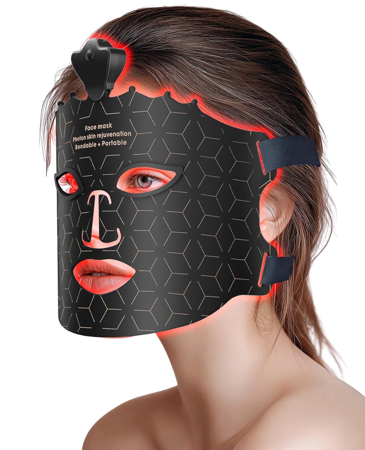 Red Light Mask for Face - 7 Colors Cordless Silicone Face Mask, Facial Mask Skincare at Home, Soft Flexible, Portable