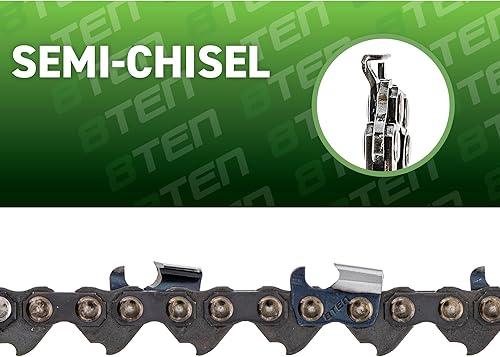 Vista 52 de 8TEN Cadena de motosierra para Husqvarna 254 455 340 351 353 350 55 455 Rancher Poulan Jonsered Echo 16 pulgadas .050 .325 66DL