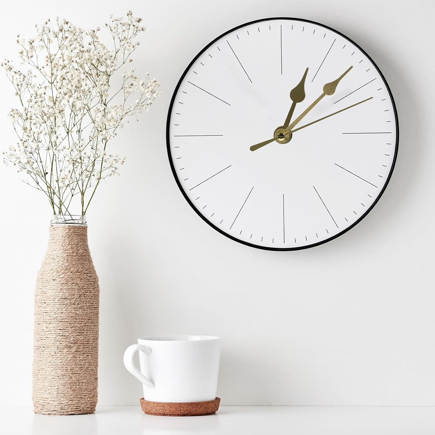 VOSAREA Replaceable Clock Mechanism with Golden Plastic Hands for DIY Wall Clock Assembly Durable and Strong Structure
