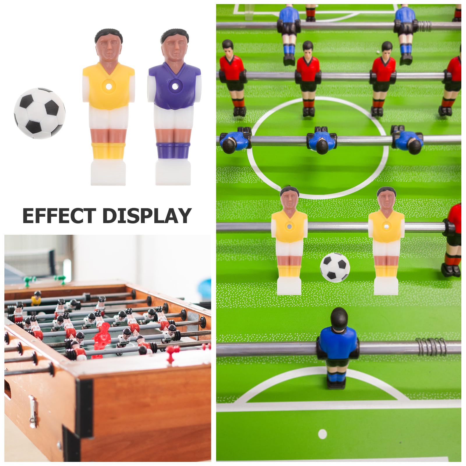 UPKOCH 1 zestaw piłkarzyków: Miniaturowe figurki z żywicy z mini piłką nożną - Akcesoria do gier sportowych - Figurki akcji do piłkarzyków