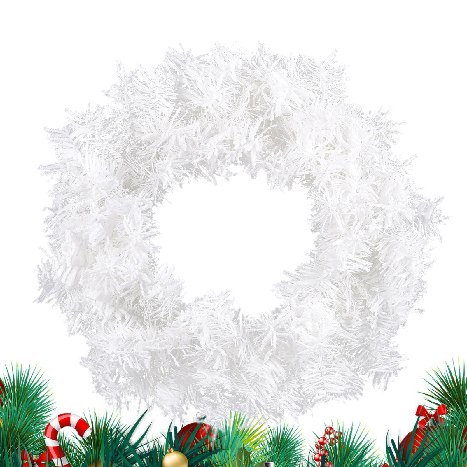 Couronne de Noël artificielle rose pour porte sans perte d'épines