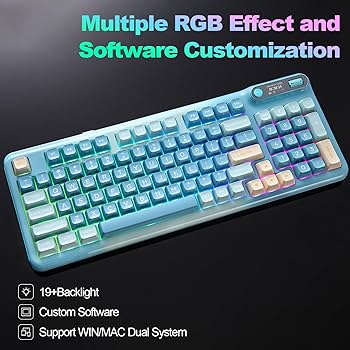 ✨ゲーミングキーボード✨ メカニカル 日本語配列 LED搭載 有線 新品未使用 Amazon | KZZI Z98 ワイヤレスゲーミングキーボード OLED