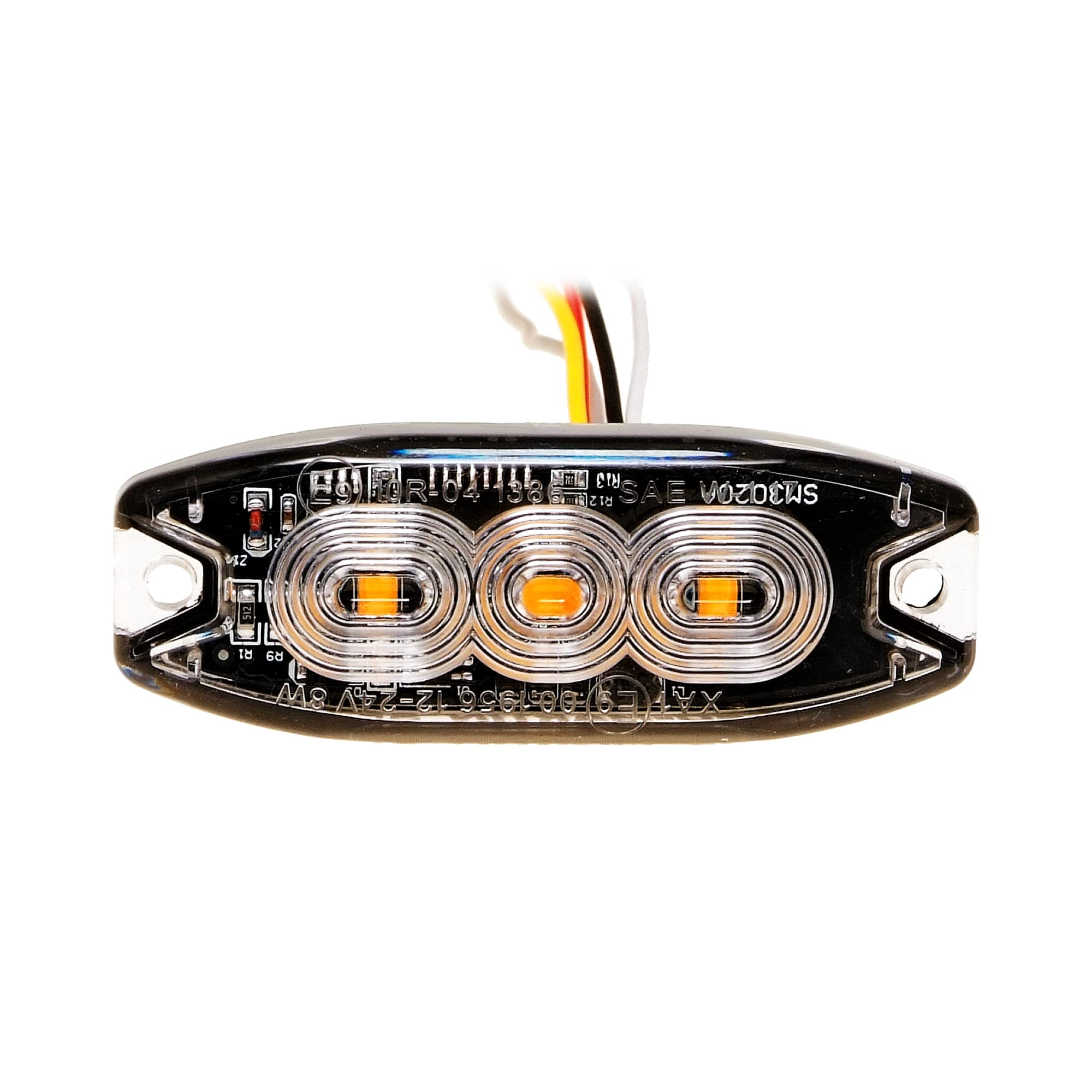 LED-MARTIN Set risparmio di 2 moduli flash R65 SF3 – super piatto – 12 V 24 V – con omologazione ECE-R65 – adatto come flash anteriore, allarme antipolvere, impianto di allarme posteriore per auto,