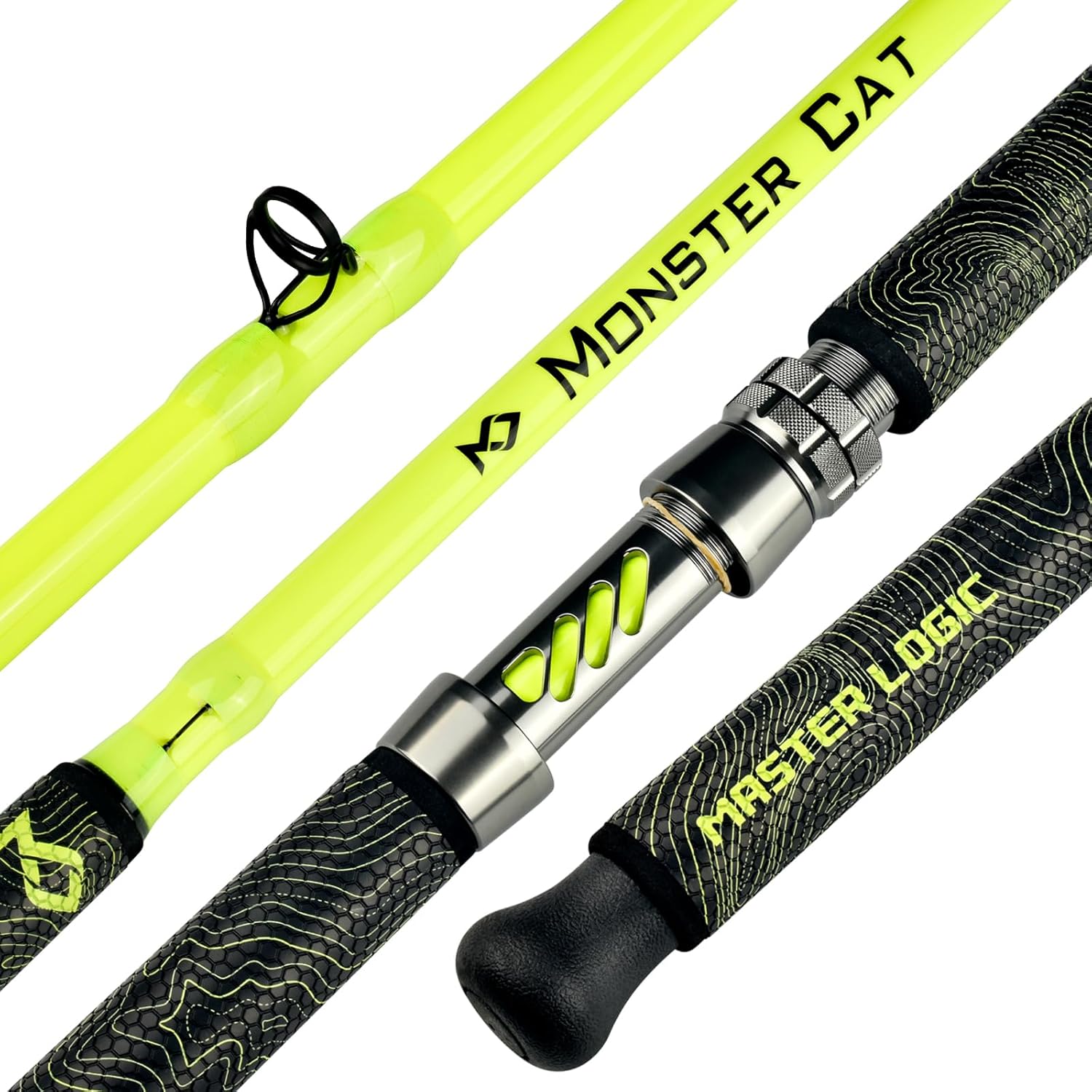 Catfish Fishing Rod, 1 Piece 7’Glow with Black Dark Monster Catfishing Casting Rods Extra Heavy
