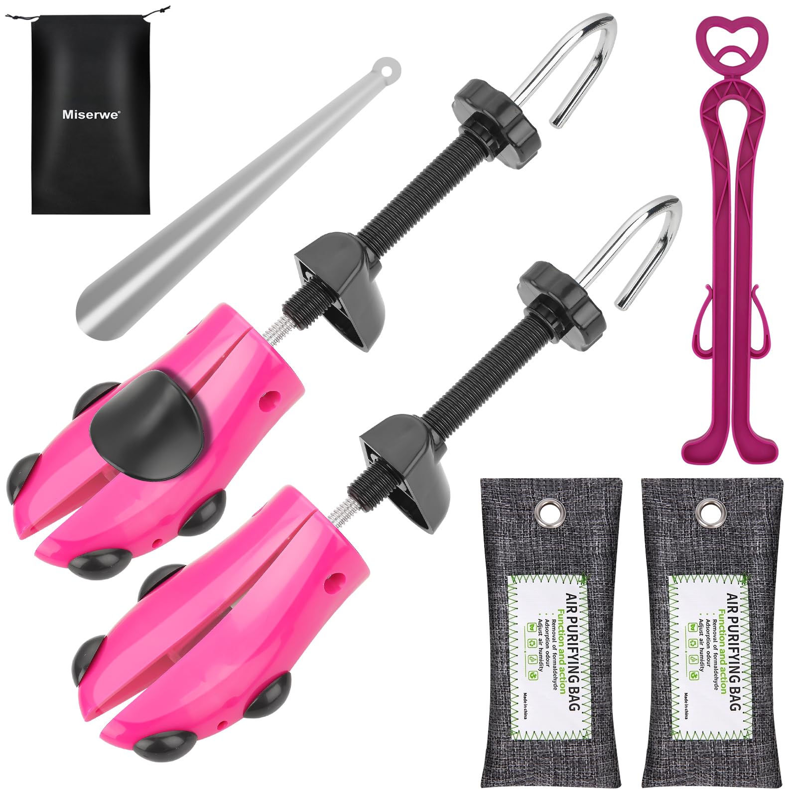 MISERWE Shoe Stretcher with Carrying Bag Professional Adjustable Shoe Stretcher for Men and Women