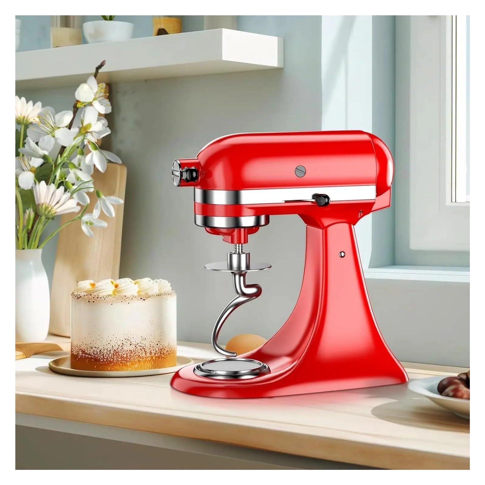 Gancio for Impastare A Spirale for 4,5QT E 5QT, Compatibile Con KitchenAid, Gancio for Pane for Robot Da Cucina, Acciaio Inossidabile 304