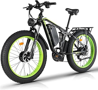 Smlro V3 Plus Electric Bicycle 2000W Dual Motor Ebike 48V 22.4Ah Mountain Snow E Bike 35MPH Electric Bicycle 26" Fat Tire 7 Speed MTB for Trail Riding Excursion Commute