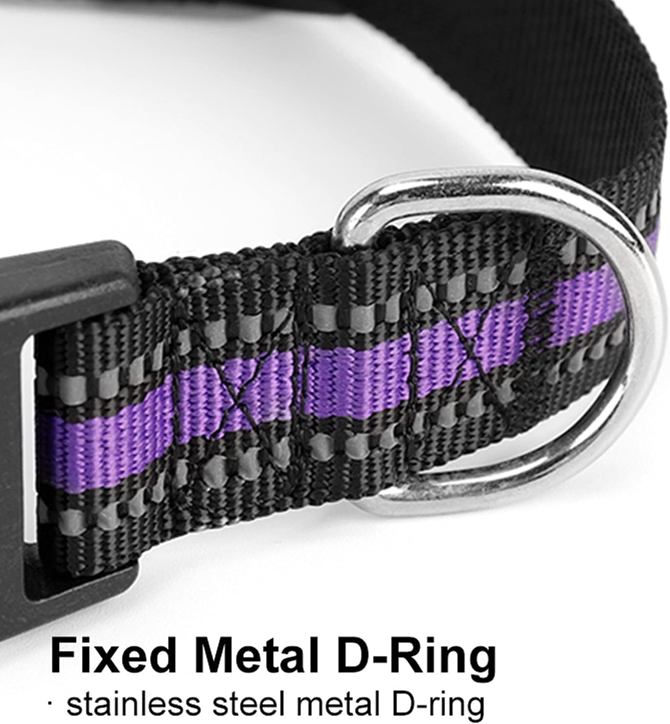 MapleSeeker Reflective Dog Collar with Optional LED Light&AirTag Case,Adjustable Nylon Puppy Collar,Quick Release Buckle,Cool Indestructible Strong for Pets : Pet Supplies