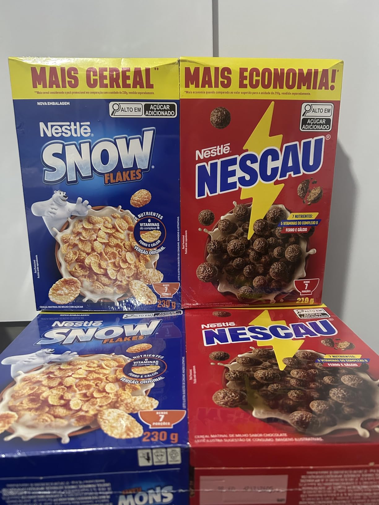 Kit Cereal Matinal Chocolate Nescau 210g + Snow Flakes 230g Mais Economia